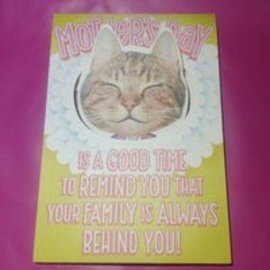 Happy Mother's Day card Cat theme
